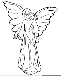 Free Angel Clipart Black And White.