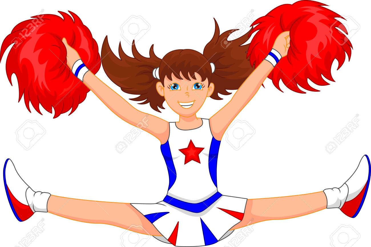 Cartoon Cheerleader with Blonde Hair - wide 2