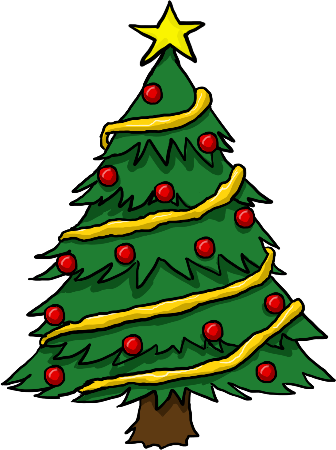Free To Use Public Domain Christmas Tree Clip Art.