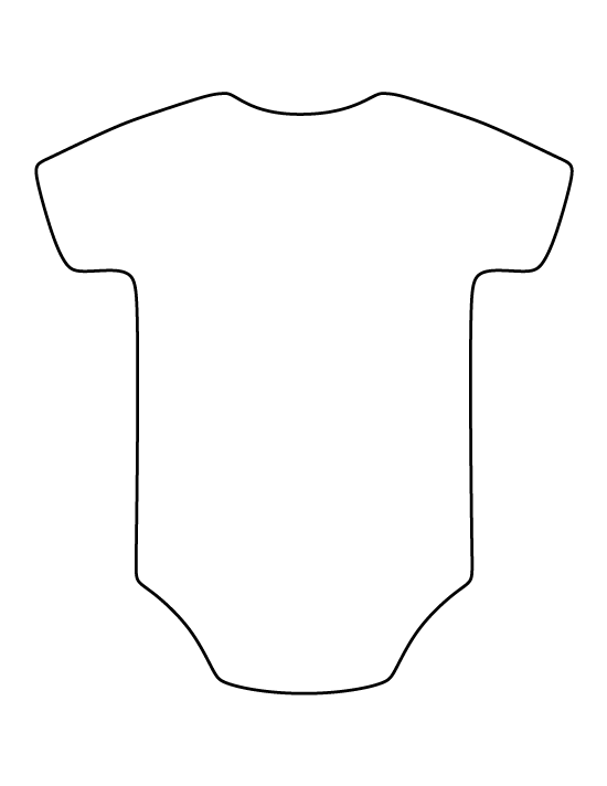 Onesie pattern. Use the printable outline for crafts, creating.