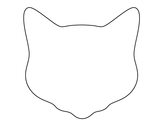 Cat face pattern. Use the printable outline for crafts, creating.