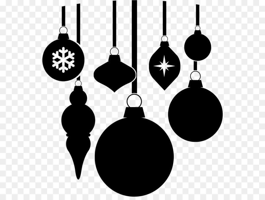 Christmas Black And White png download.
