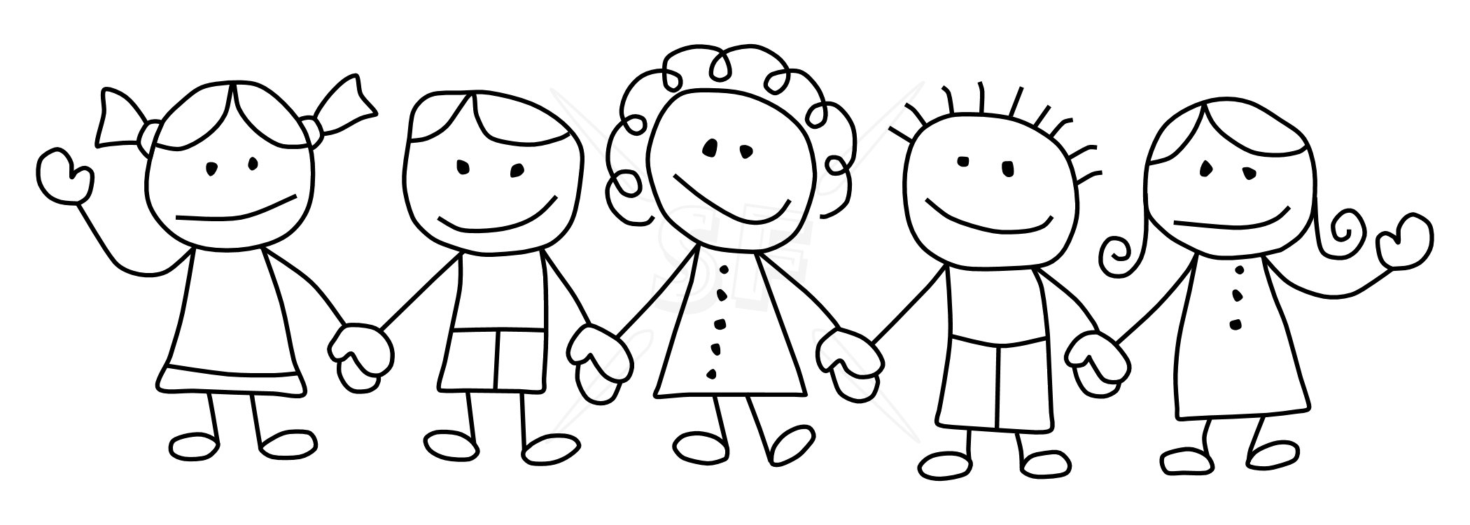 Нарисуй человечка 2. Человечки держатся за руки. Мальчик с девочкой контурный рисунок. Дети взявшись за руки картинки раскраска. Черно белые рисунки для детей.