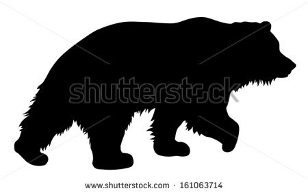 Bear Silhouette Stock Images, Royalty.