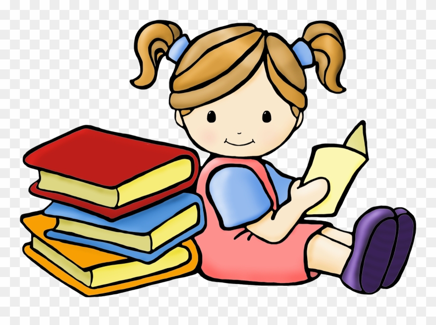 Shhh Clipart Girl Reading Book Clipart Free Download.