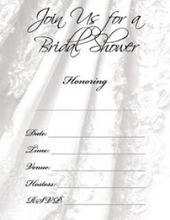 Wedding shower clip art invitation.