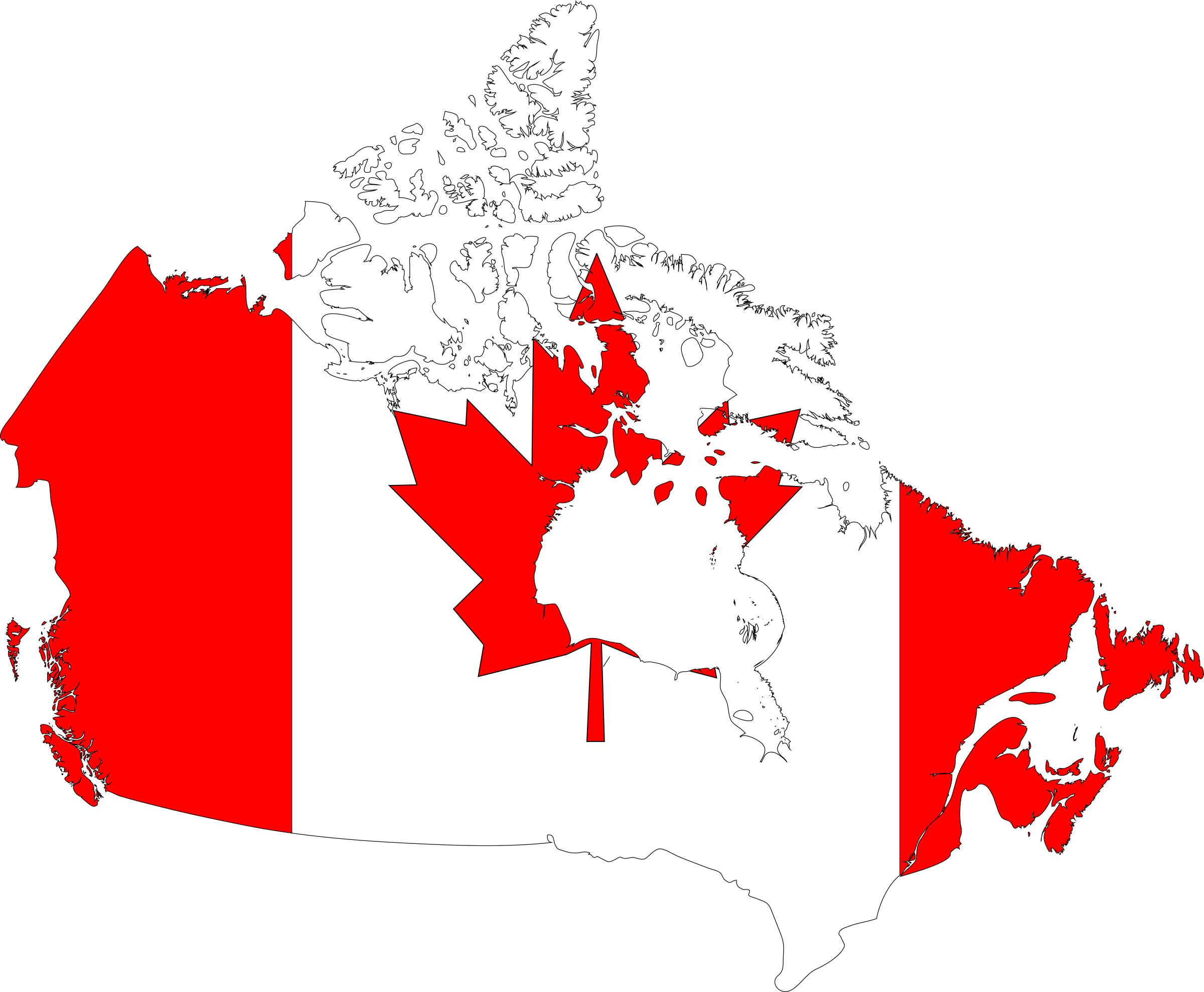 Canada Map Flag Icons PNG.