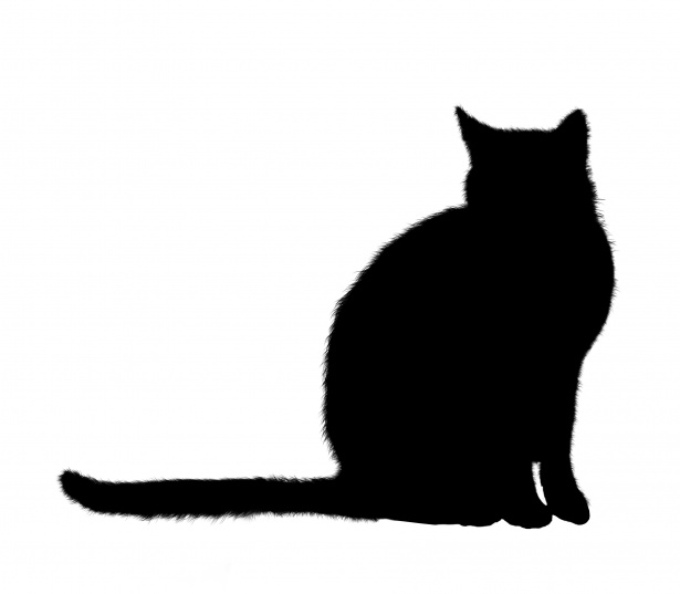 Cat Silhouette Sitting Clipart Free Stock Photo.