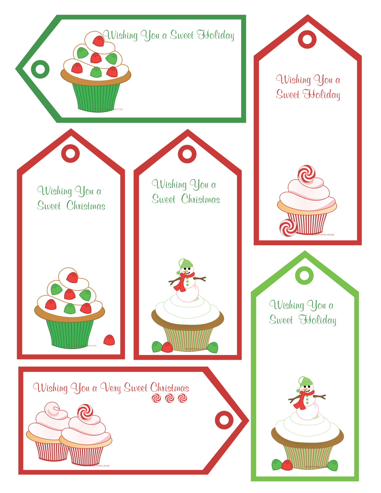 Free Christmas Name Tags Printable