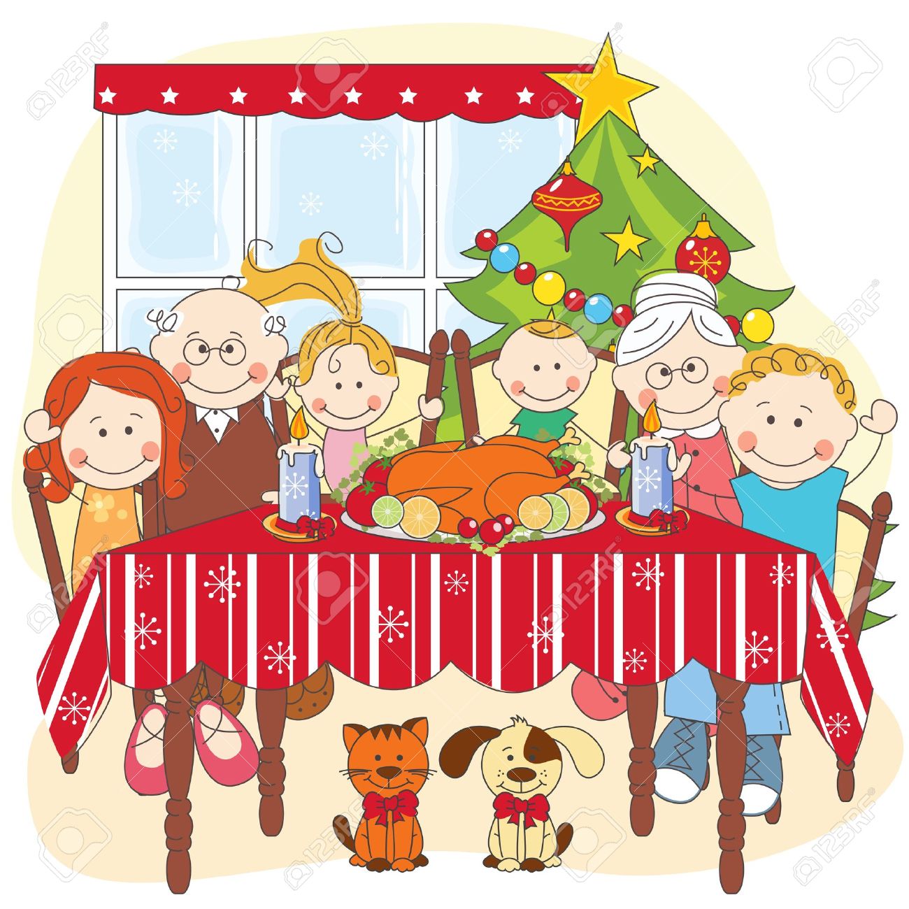 14,415 Christmas Family Cliparts, Stock Vector And Royalty Free.