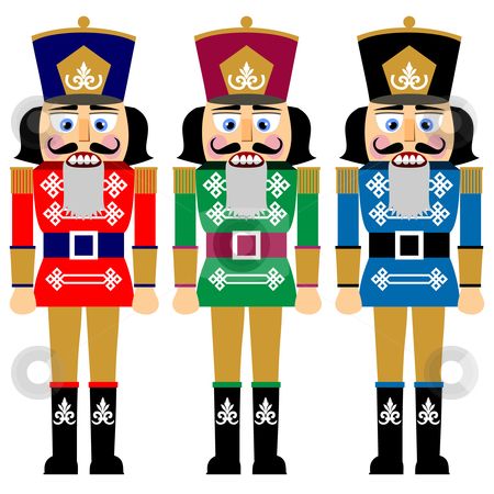 Set of christmas nutcracker Vector Illustration.