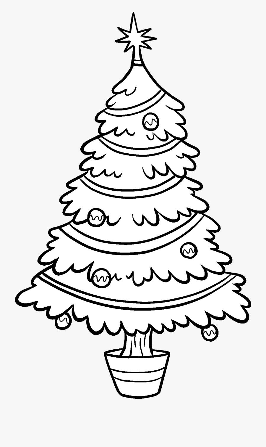 Christmas Tree Clipart Outline.