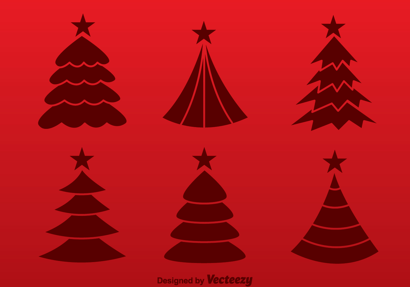 Download free christmas tree clipart red silhouette 20 free ...