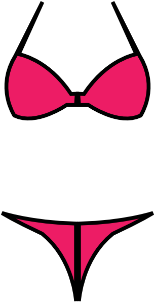Pink Bikini clip art.