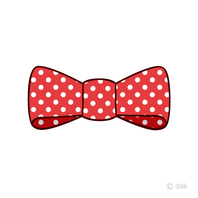 Red Bowtie with dots Clipart Free Picture｜Illustoon.