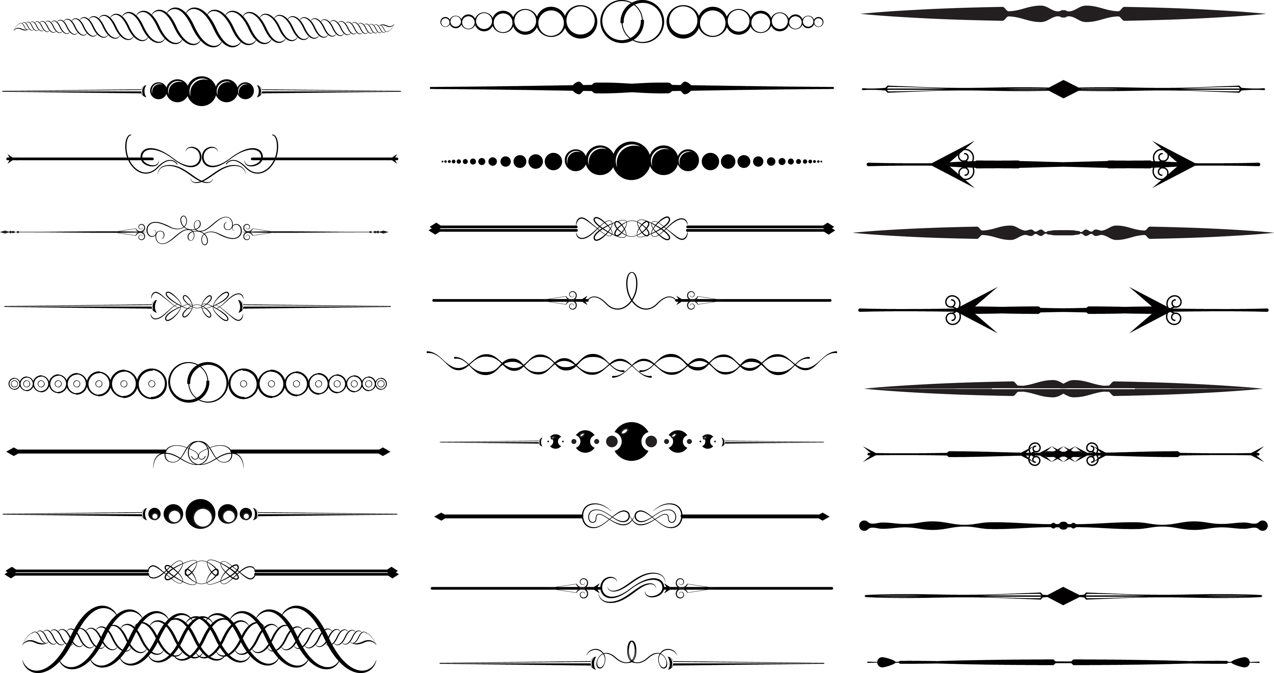 11 Free Vector Decorative Divider Clip Art Images.