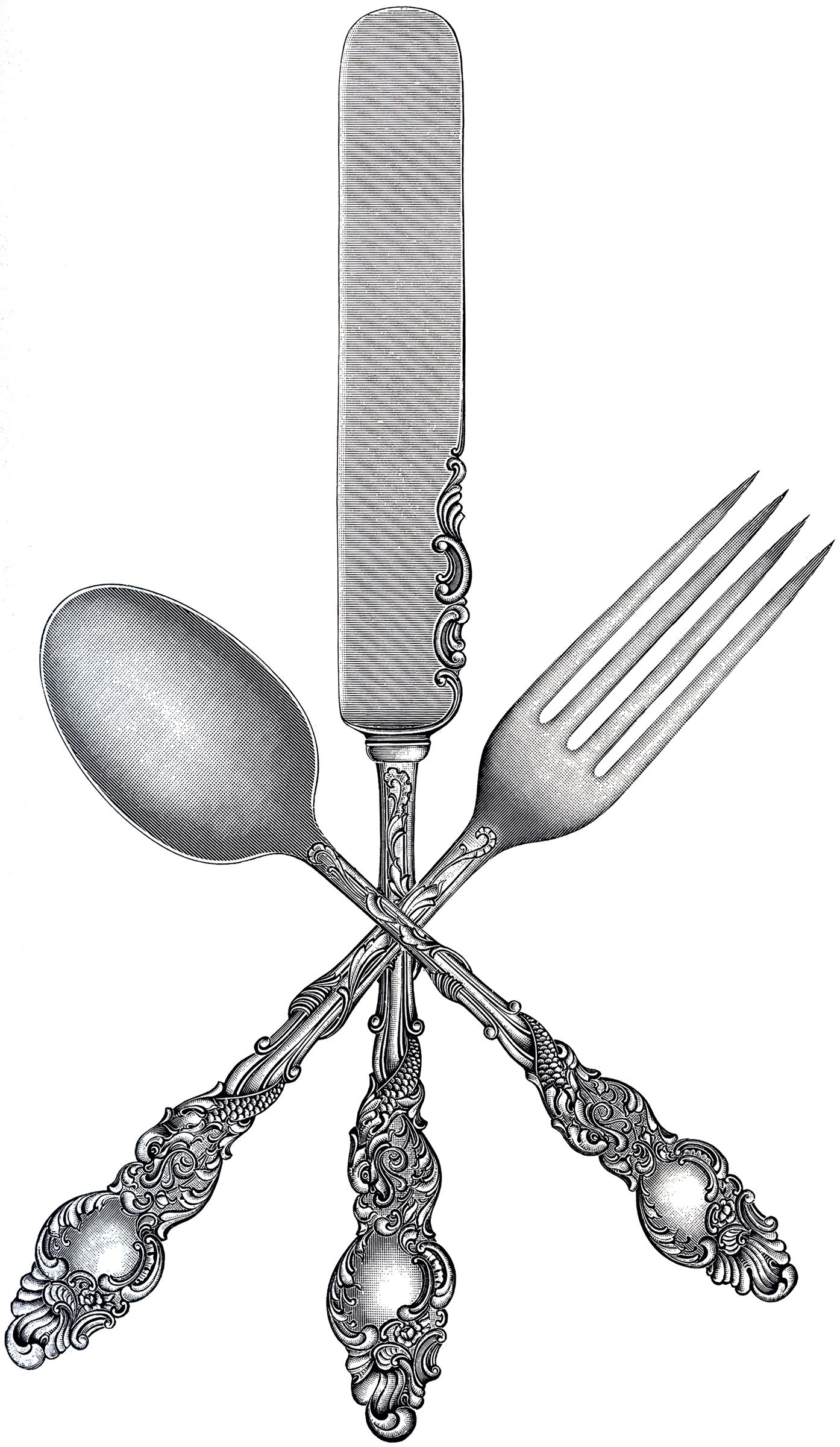 7 Free Fork and Spoon Clipart.