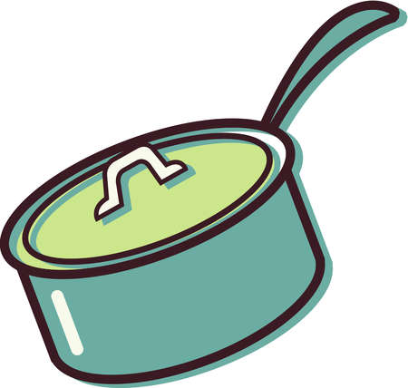 Cooking Pot Black And White Clipart.