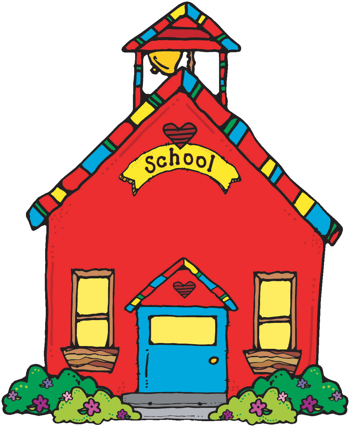 School Clipart Black And White.