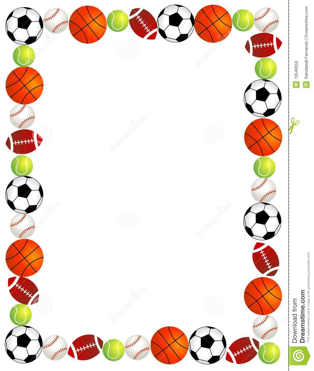 74+ Sports Border Clip Art.