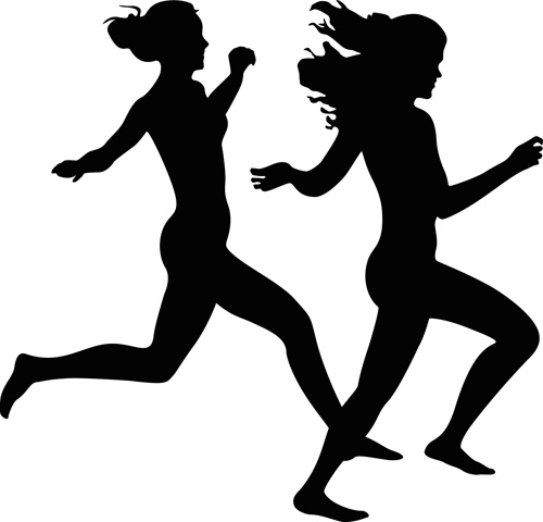 Girl running woman running silhouette free vector download 7 free.