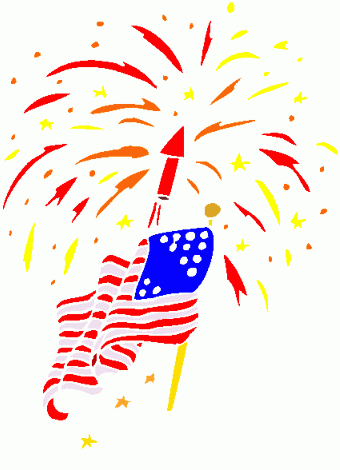 4th July Fireworks Free Clipart.