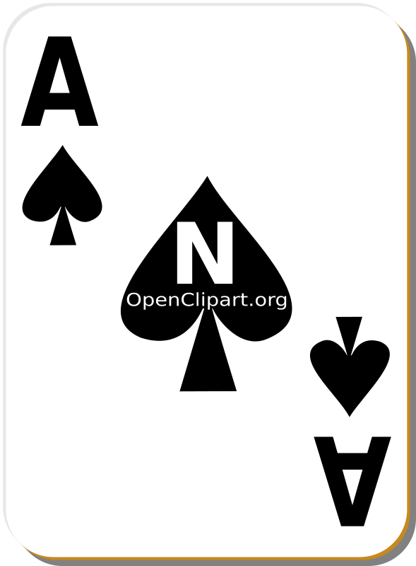 Free Clipart: White deck: Ace of spades.