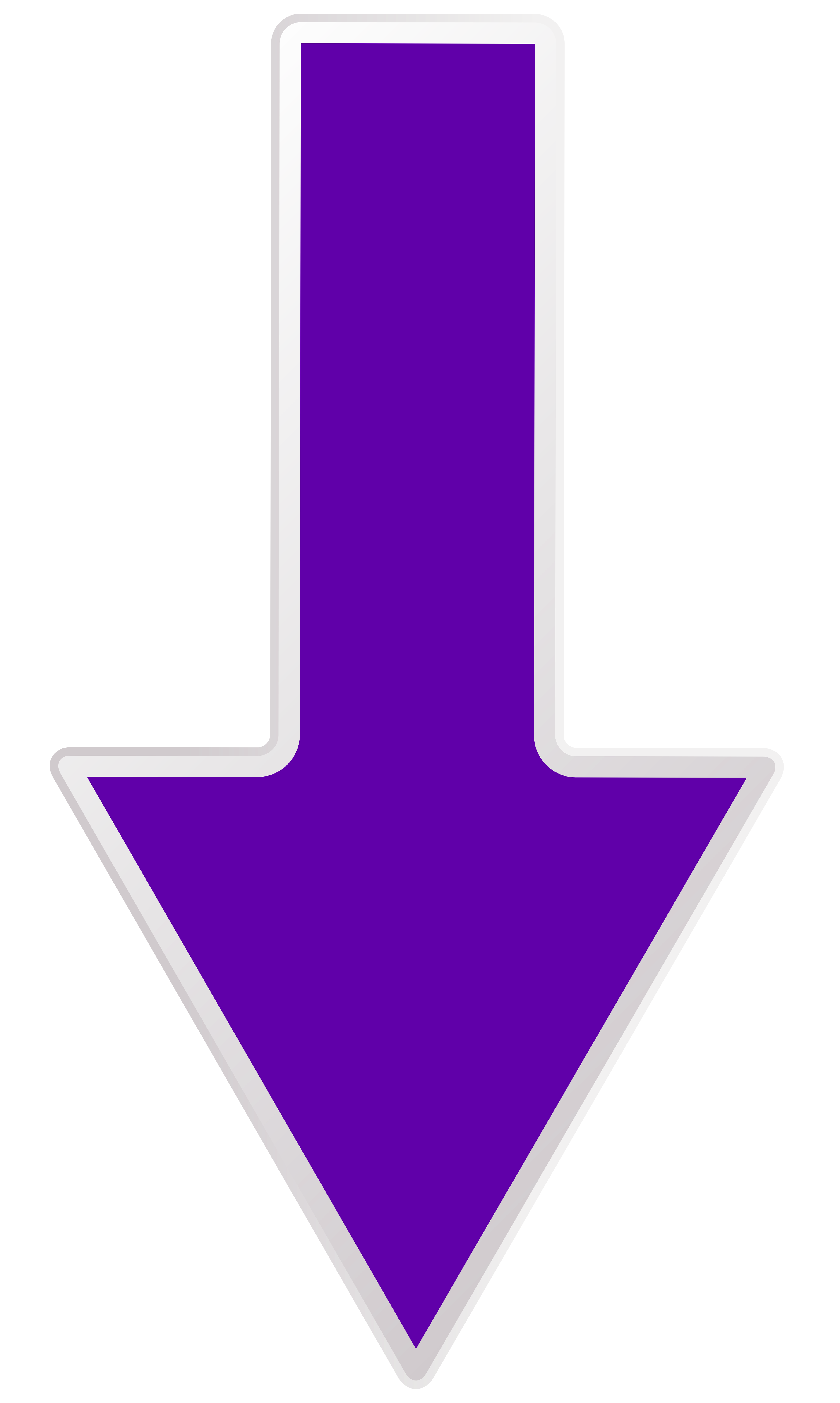 Arrow Purple Down Transparent PNG Clip Art Image.