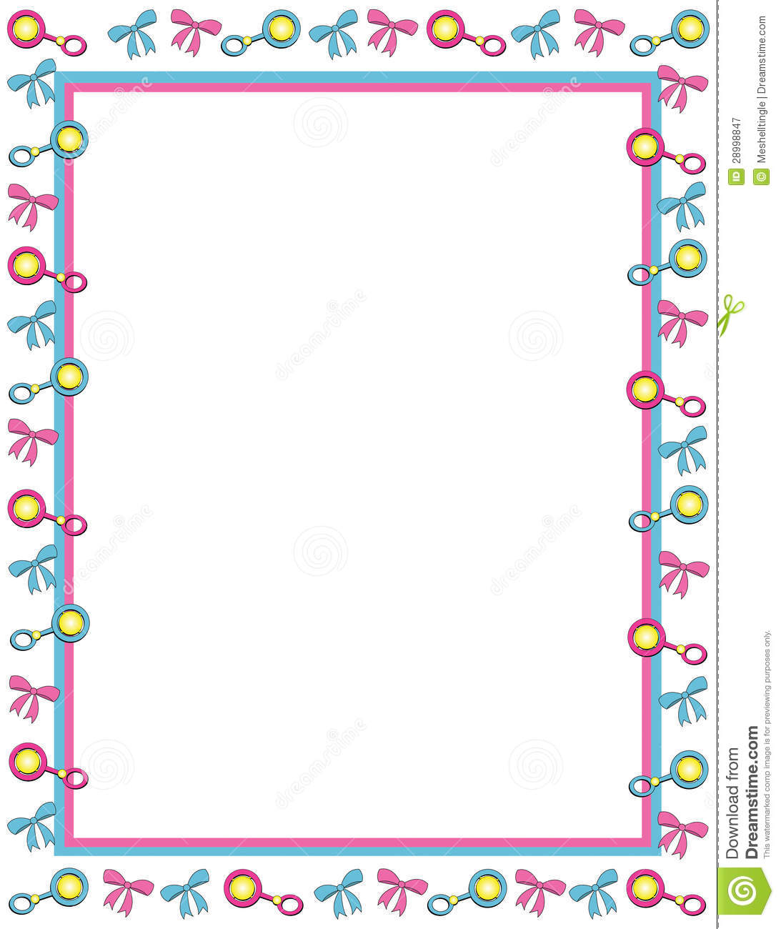 baby shower borders for word documents free