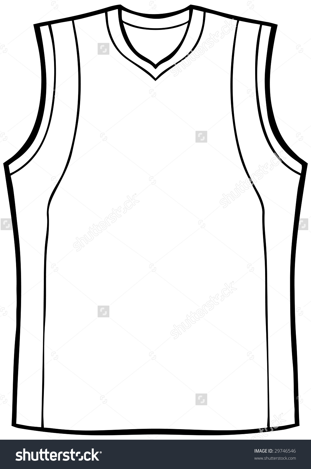 Basketball Jersey Clip Art.