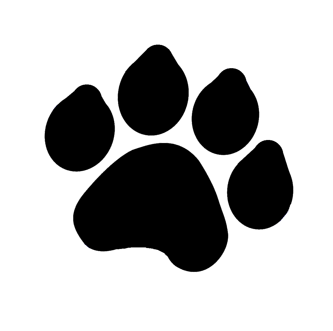 Grizzly Bear Paw Print Clipart.