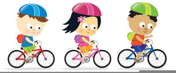 Free Clipart Of Child Riding Bike.