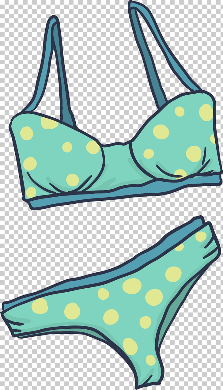 Swimsuit Bikini , cute cartoon bikini PNG clipart.