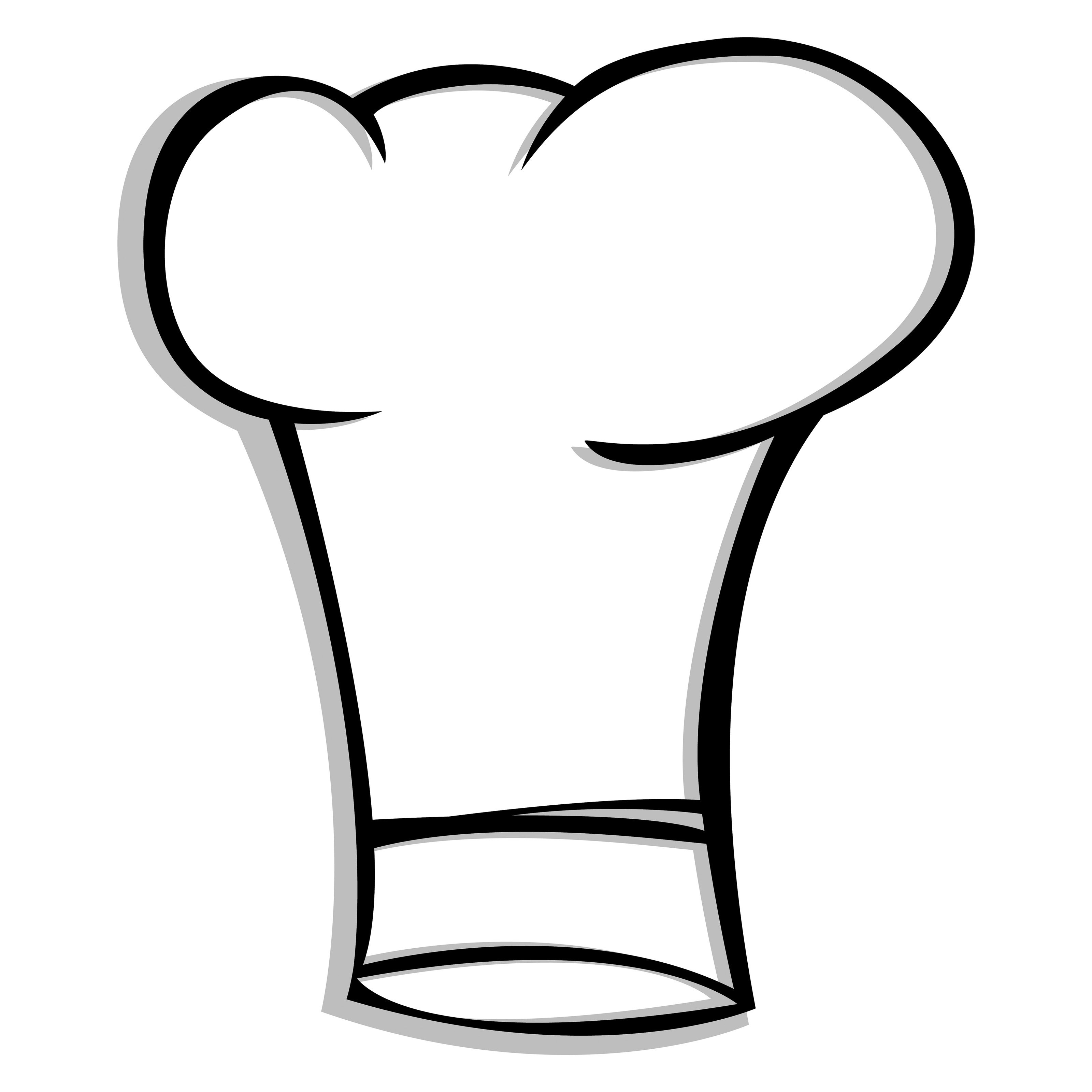 Free Chef Hat White Background Clipart.