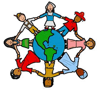 Children Holding Hands Around The World.