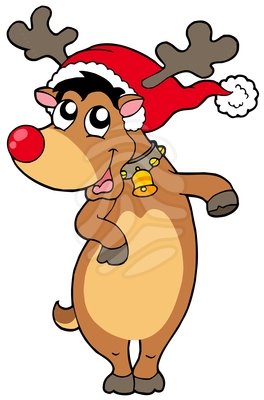Clip Art: Christmas Reindeer.