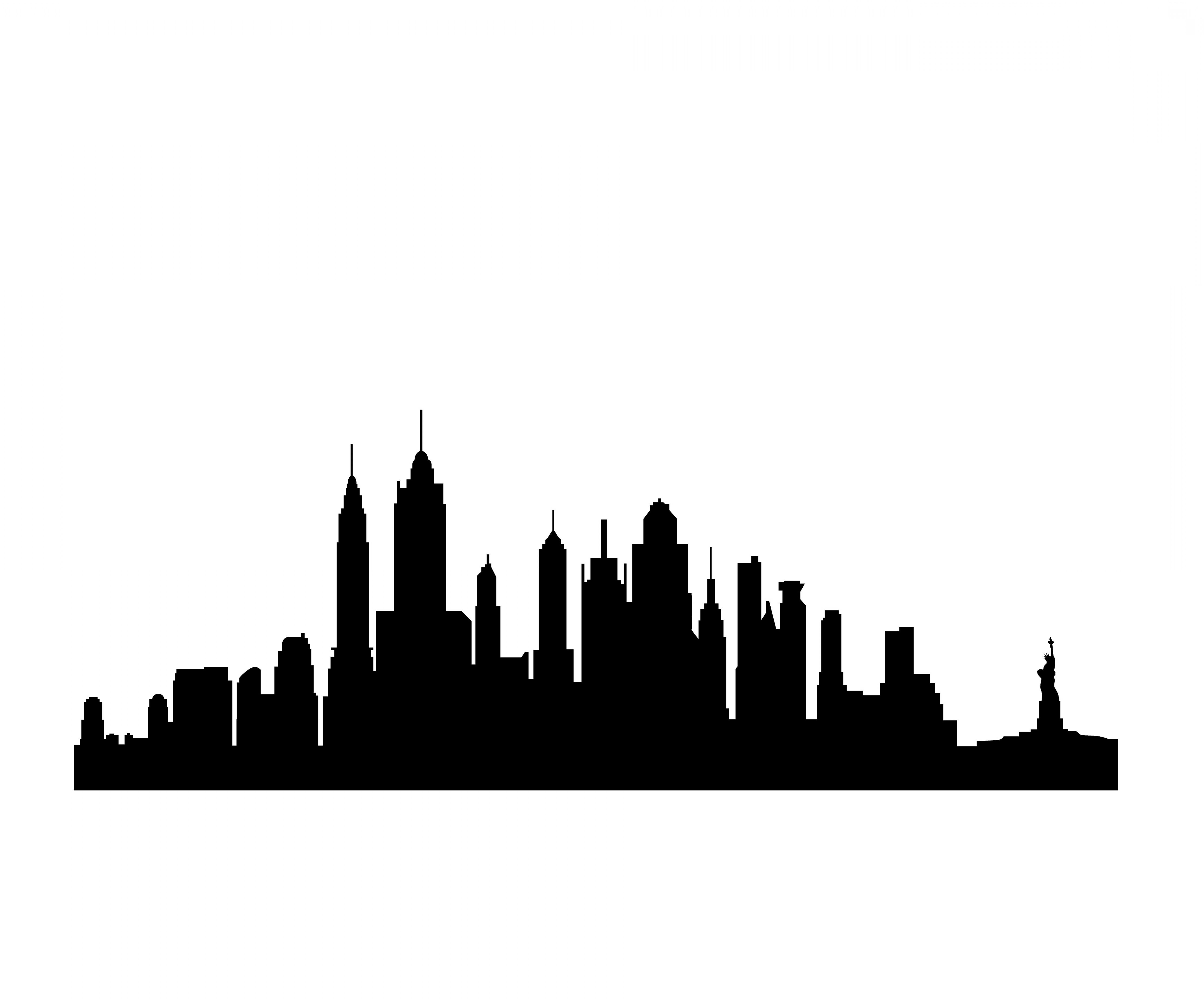 Free Free Clip Art New York City Skyline Silhouette Draw.