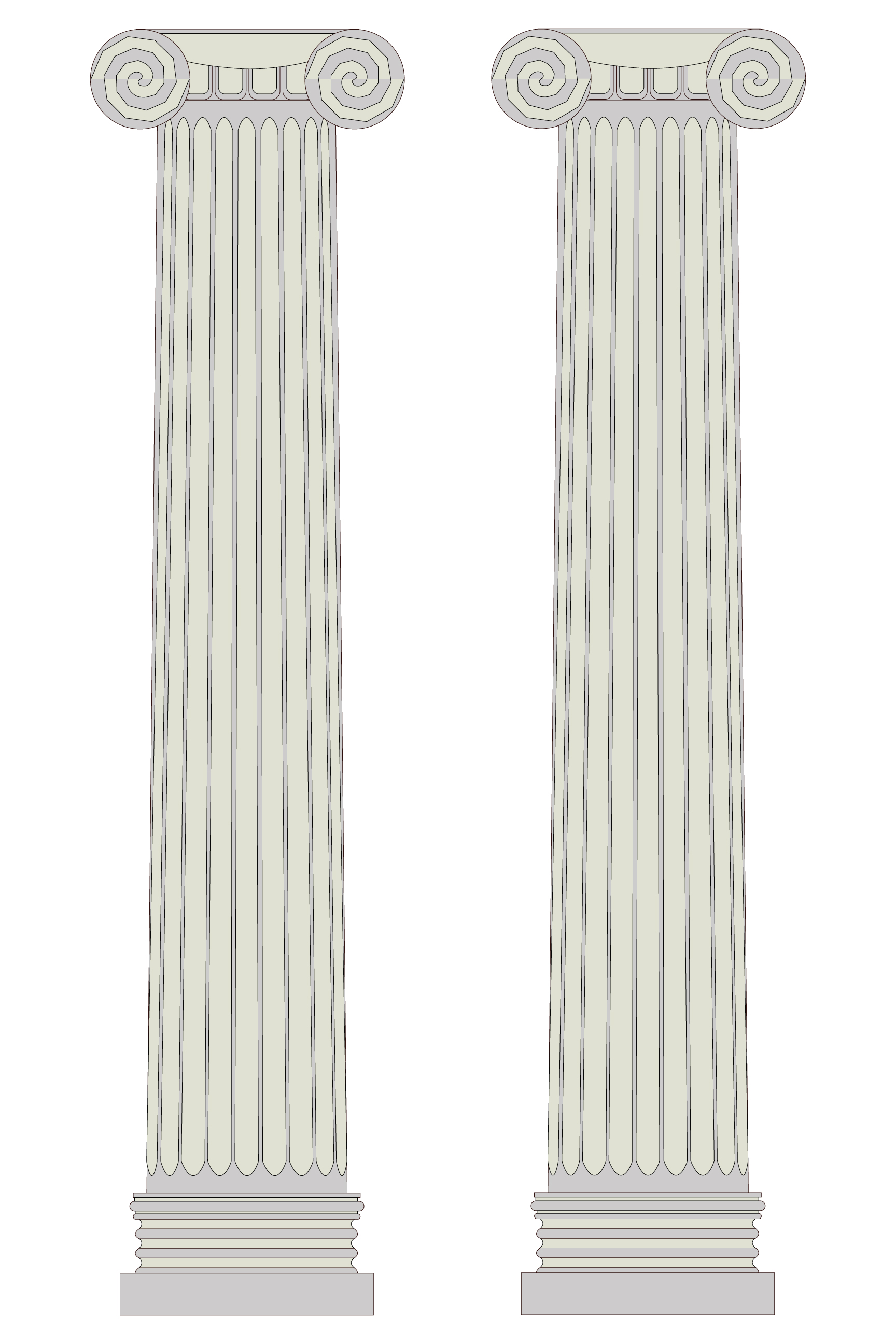 Greek Columns Vector.