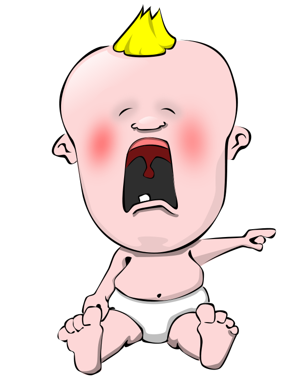 Free Clipart: Crying Baby.