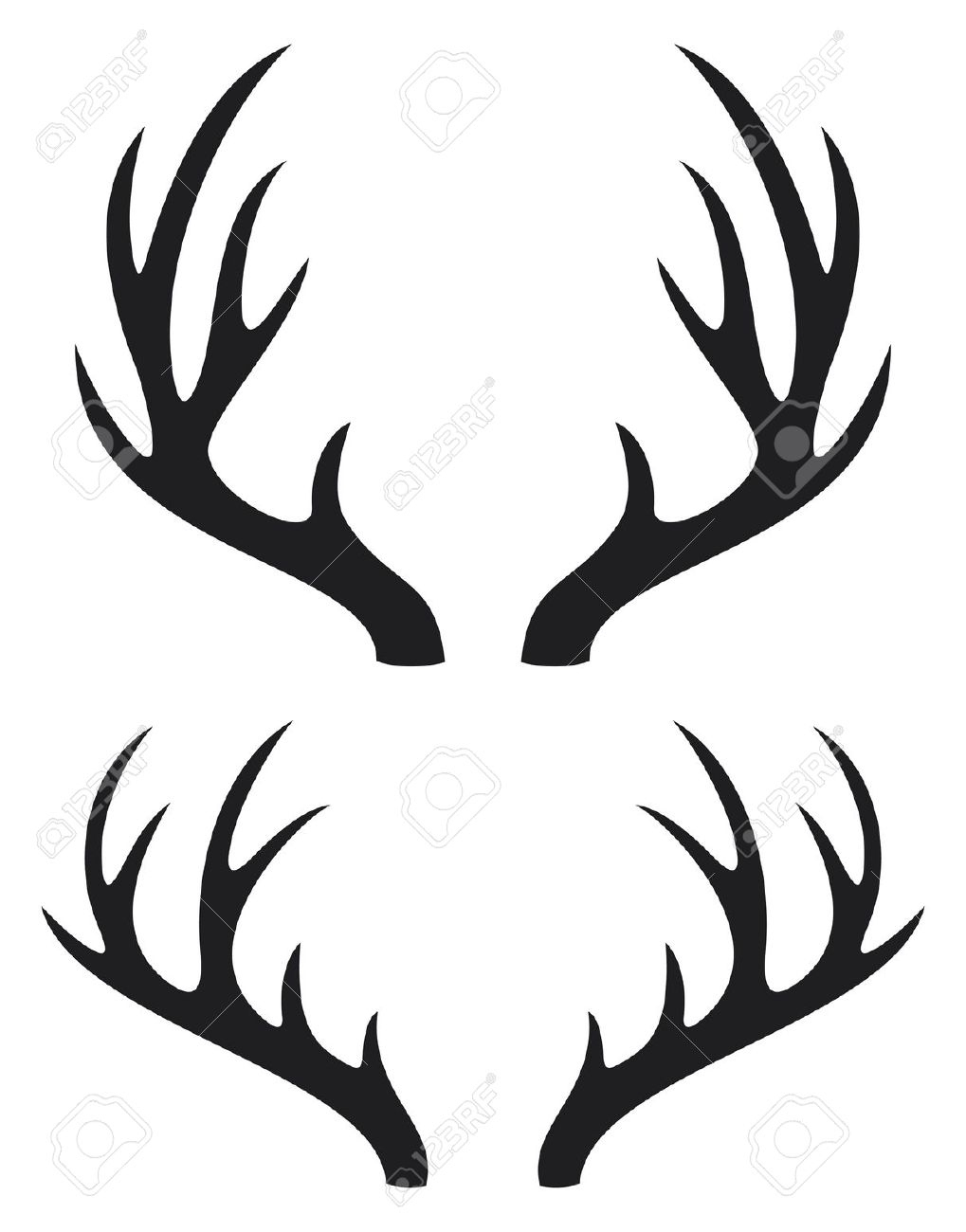 218 Deer Antler free clipart.