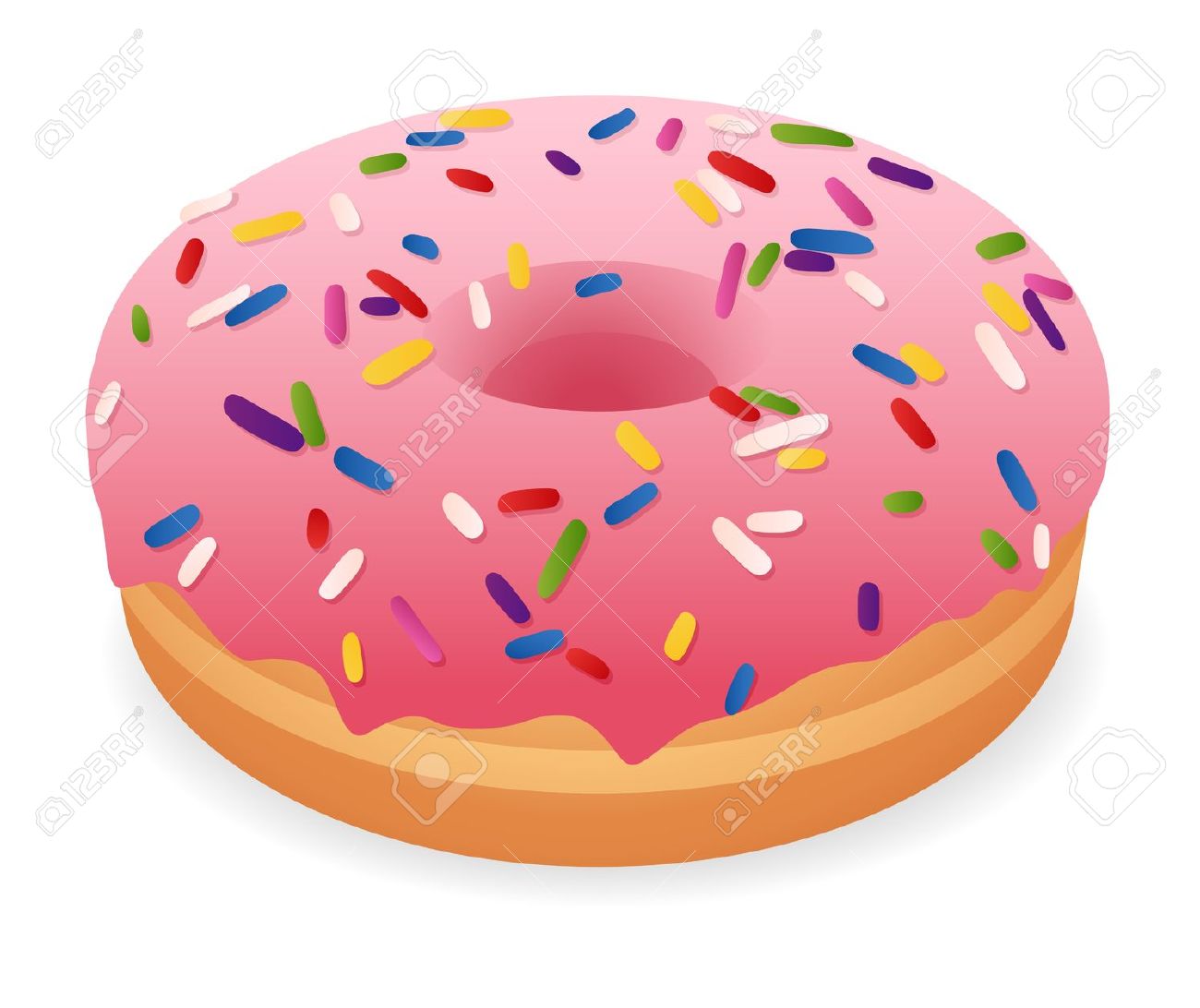 2753 Donut free clipart.