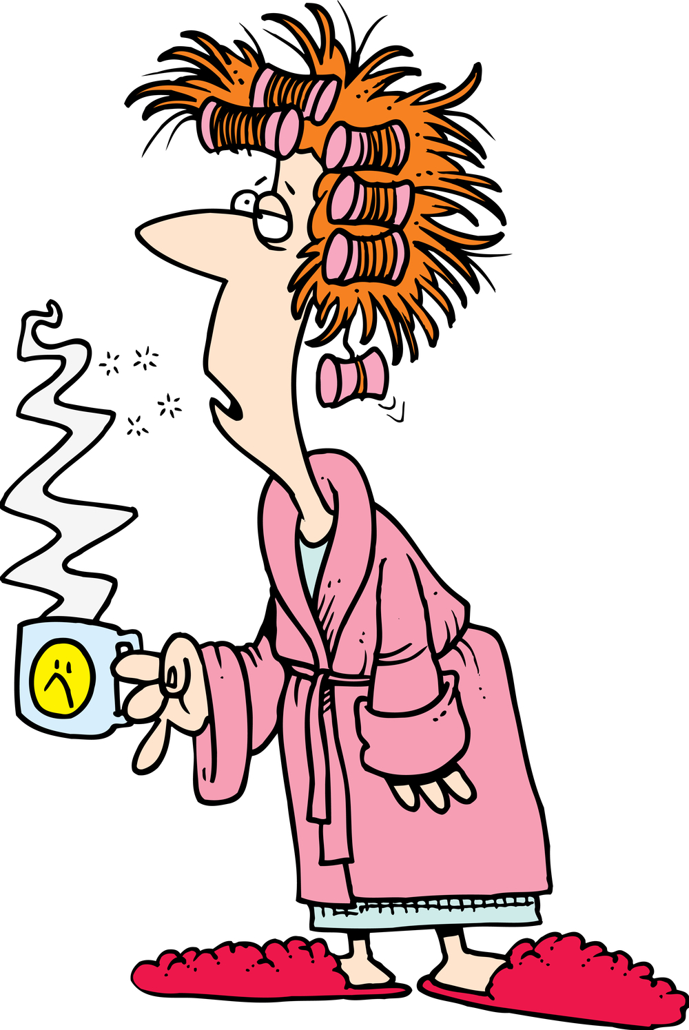 Exhausted Woman Cartoon - Woman Clipart Exhausted Cartoon Tired Lady ...