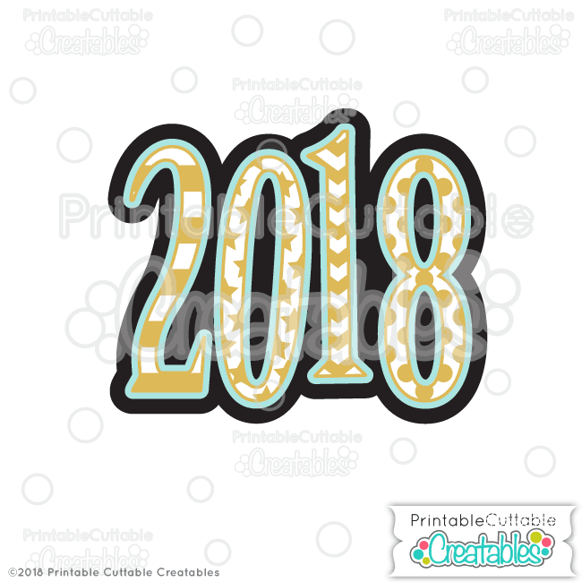 2018 Free SVG File & Clipart for Silhouette, Cricut cutting.