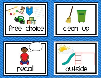 clipart for pre k daily schedule