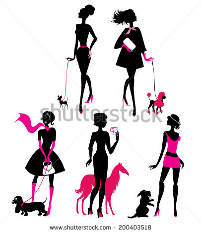 Poodle Silhouette Stock Images, Royalty.