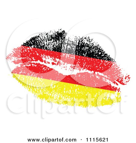 Clipart Germany Map With Flag Colors.