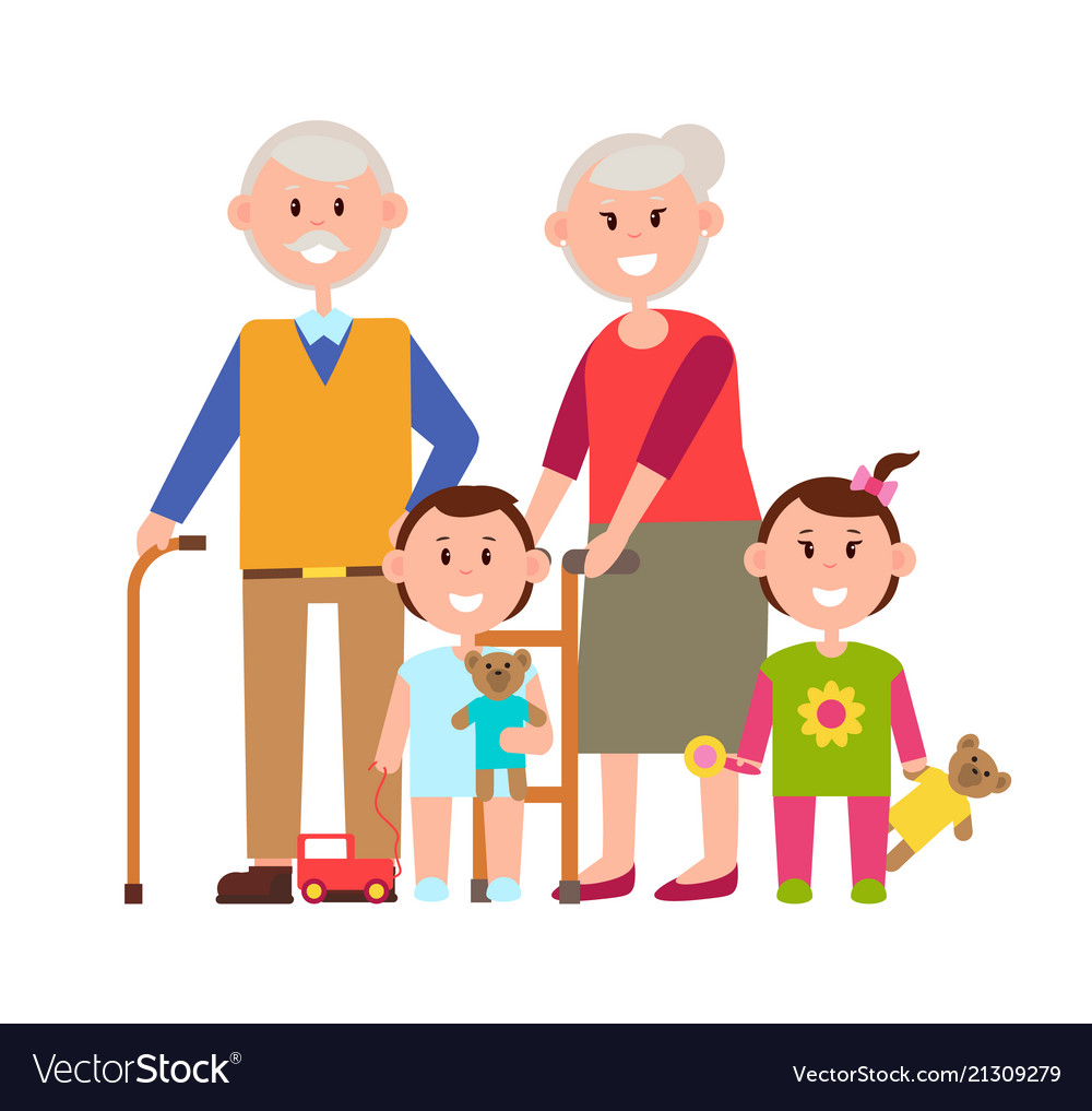 Grandparents and grandchildren.