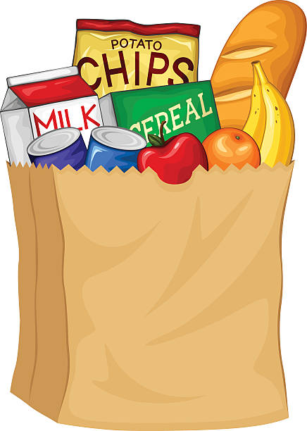 Grocery Bag Clip Art Grocery Clipart Flyclipart - vrogue.co