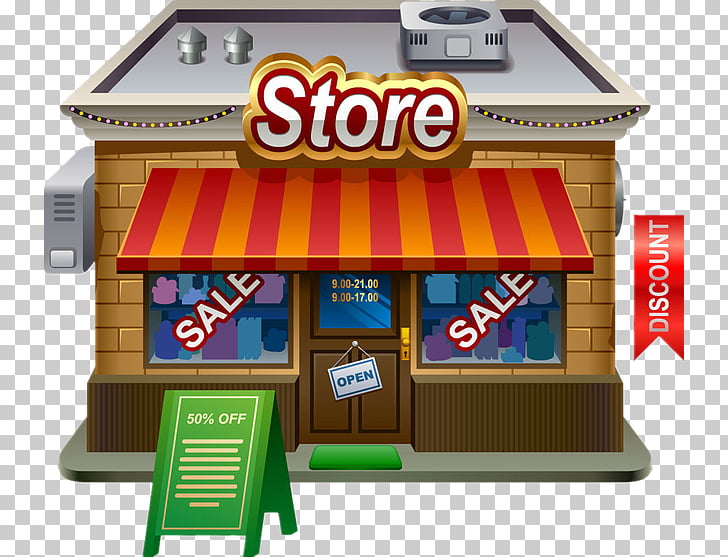 Grocery store Retail Free content, cartoon grocery store PNG.