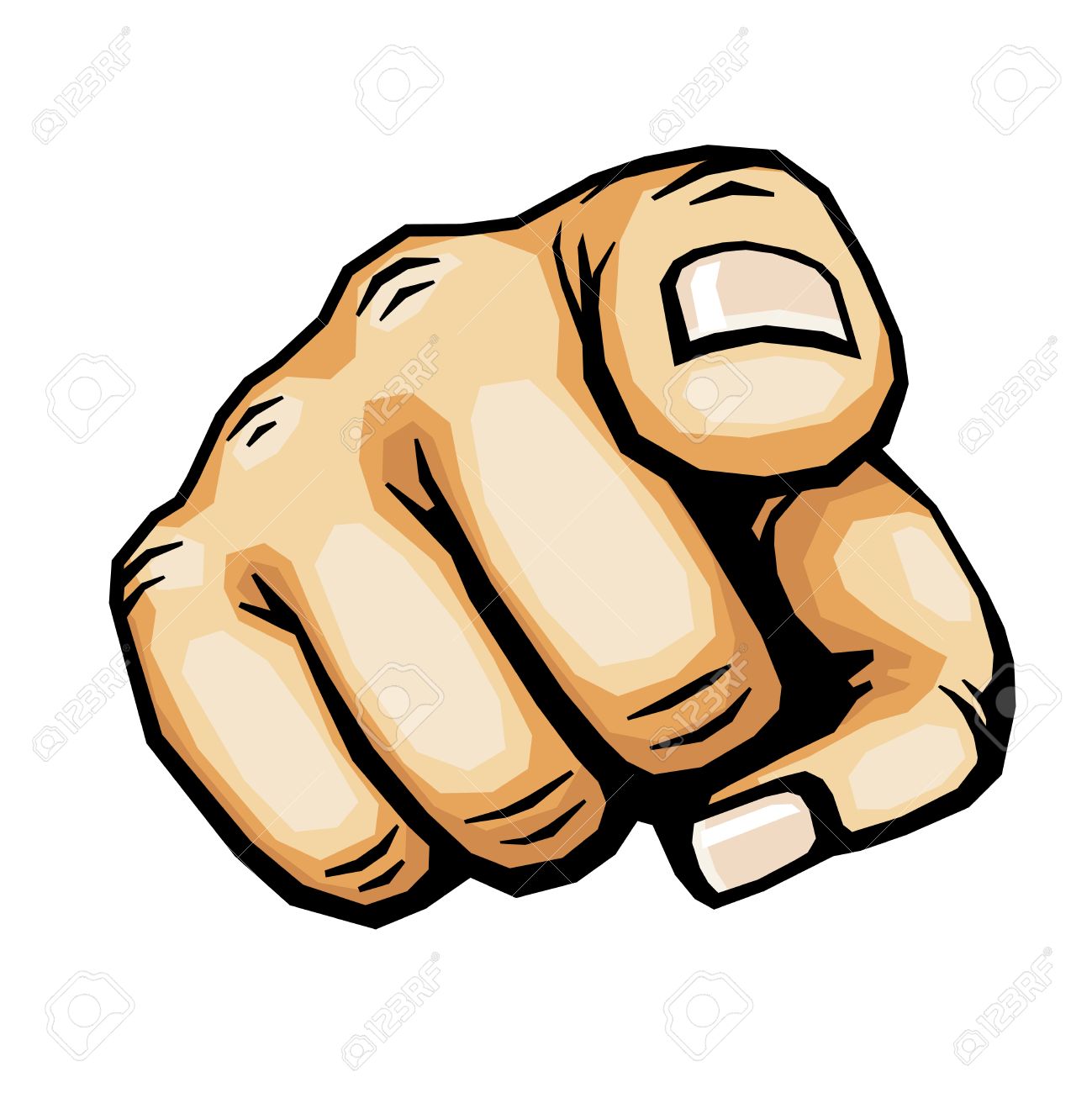 Hand pointing, finger pointing vector illustration. Human arm...
